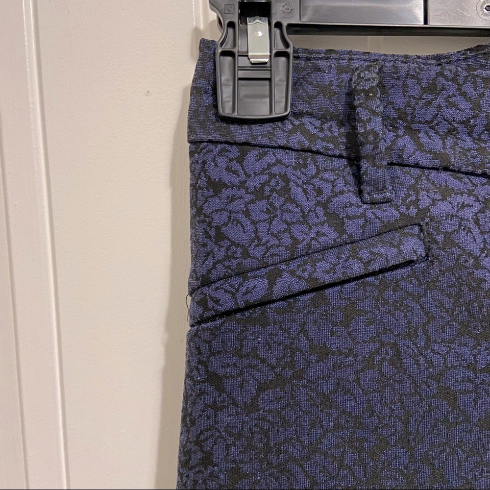 GAP Skinny Ankle Pants with Embroidered Floral Print